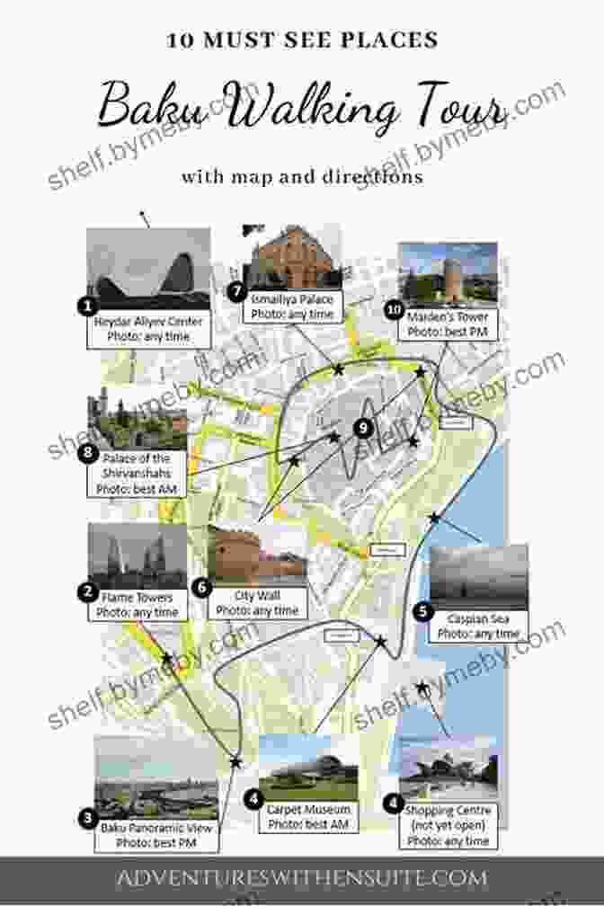 A Detailed Map Of Baku Highlighting Key Landmarks, Transportation Hubs, And Suggested Walking Routes Insight Guides Pocket Baku (Travel Guide EBook) (Insight Pocket Guides)