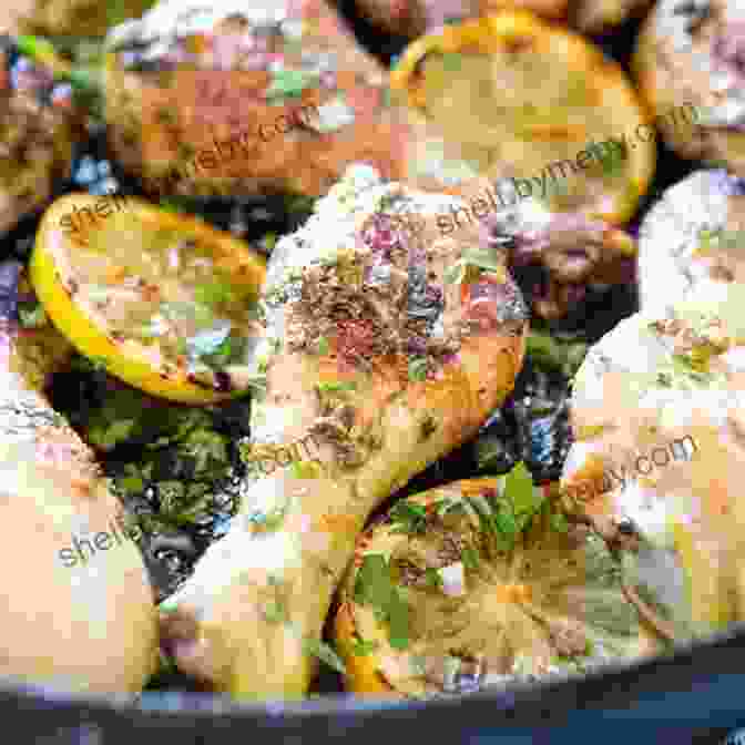 A Golden Brown Herb Roasted Chicken, Garnished With Fresh Herbs And Lemon Wedges, Presented On A Rustic Wooden Cutting Board. Malibu Farm Sunrise To Sunset: Simple Recipes All Day: A Cookbook