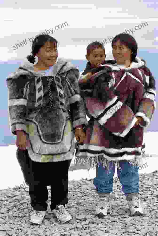 A Group Of Inuit People Gather In Traditional Clothing, Preserving Their Cultural Heritage Amidst The Arctic Wilderness. The Christmas Reindeer: Illustrated Tale Of The White North