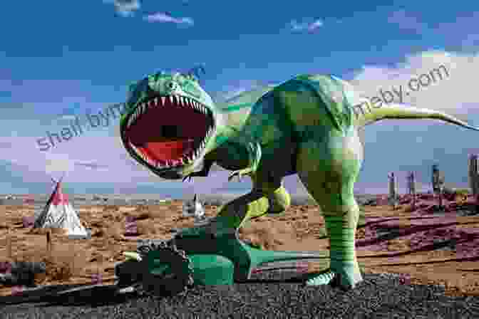 A Large Dinosaur Statue On Route 66. The American Dream?: A Journey On Route 66 Discovering Dinosaur Statues Muffler Men And The Perfect Breakfast Burrito