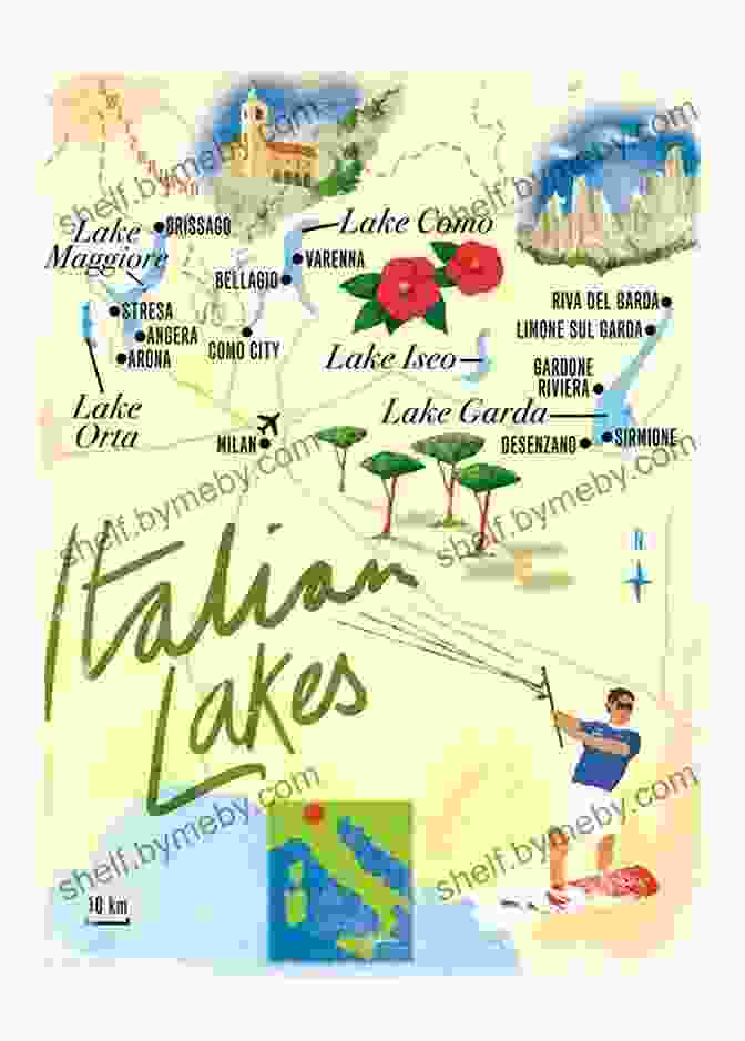 A Map Of The Italian Lakes Region With Highlighted Attractions Insight Guides Italian Lakes (Travel Guide EBook)