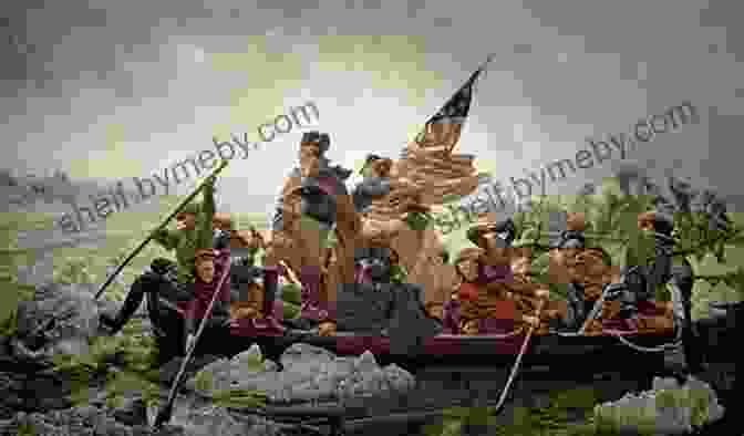 A Painting Of George Washington And His Troops Crossing The Delaware River During The Revolutionary War. All About George Washington A Pictorial Biography For Students