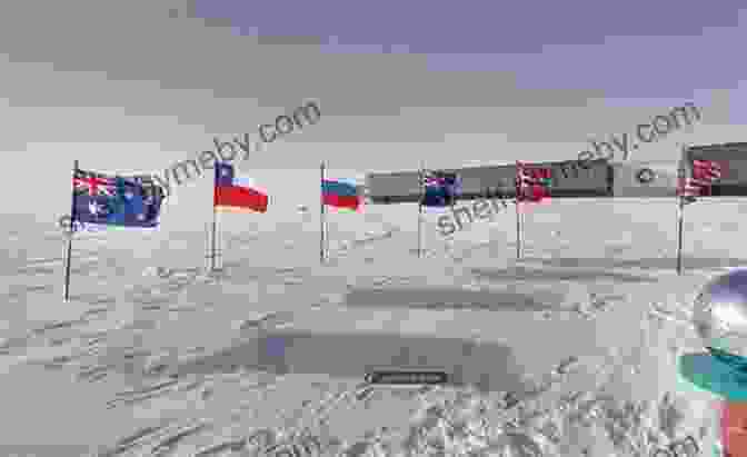 A Panoramic View Of The South Pole, Marked By A Ceremonial Pole One Day One Night: Portraits Of The South Pole