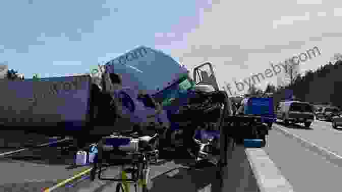 A Semi Truck Involved In An Accident On The Highway. Commercial Insurance Risks: Transportation Herbert Spencer