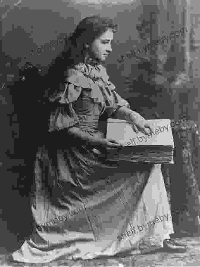 A Young Helen Keller, With Her Hair Parted In The Middle And Wearing A White Dress, Smiles While Sitting In A Chair. My Story Helen Keller