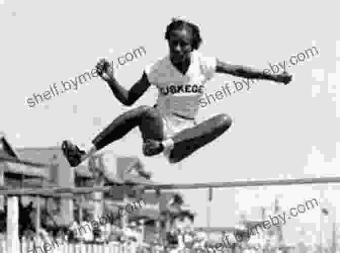 Alice Coachman Competing For Tuskegee Institute In High Jump Queen Of The Track: Alice Coachman Olympic High Jump Champion