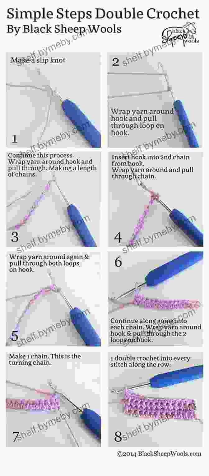 Crochet Basics Infographic With Step By Step Instructions For The Single Crochet, Double Crochet, And Slip Stitch My First Knitting Book: Easy To Follow Instructions And More Than 15 Projects (Dover Knitting Crochet Tatting Lace)