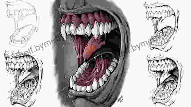 Detailed Drawing Of A Grotesque Monster With Sharp Teeth And Claws How To Draw Monsters And Other Scary Stuff