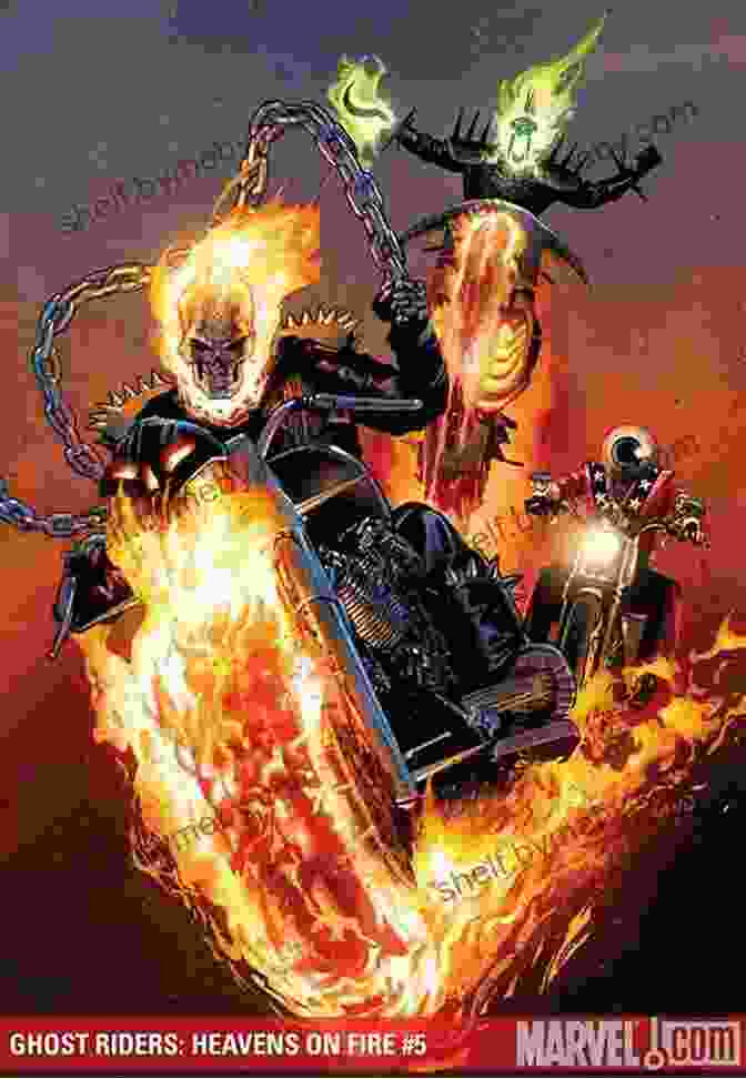 Ghost Rider Blaze, A Supernatural Anti Hero From Marvel Comics, Rides A Flaming Motorcycle. Spirits Of Vengeance: Rise Of The Midnight Sons (Ghost Rider/Blaze: Spirits Of Vengeance (1992 1994))