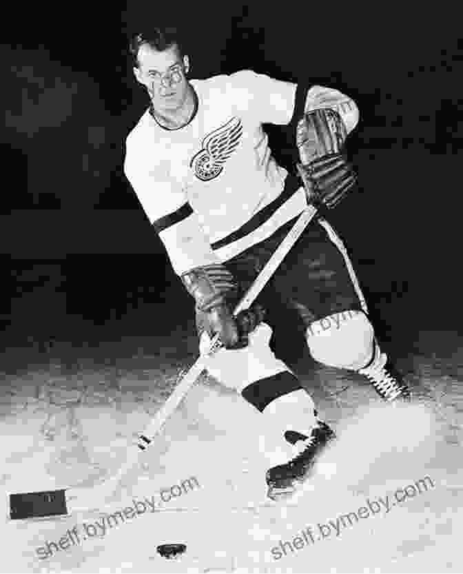 Gordie Howe, The Legendary Mr. Hockey, In Action On The Ice. The Big 50: Detroit Red Wings