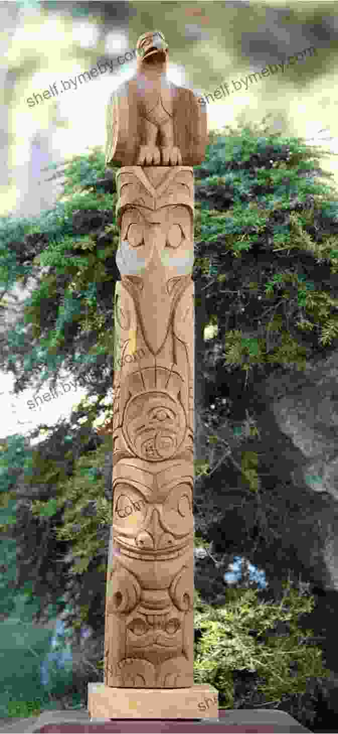 Intricate Native American Carvings Adorning A Totem Pole Here On The Coast: Reflections From The Rainbelt