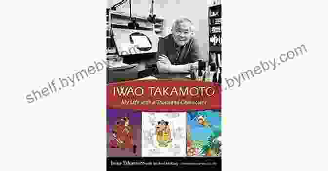 Iwao Takamoto: My Life With A Thousand Characters Book Cover Featuring A Self Portrait Of Takamoto Surrounded By His Iconic Characters, Including Baloo From The Jungle Book, Shere Khan From The Jungle Book, Cruella De Vil From 101 Dalmatians, And Maleficent From Sleeping Beauty Iwao Takamoto: My Life With A Thousand Characters