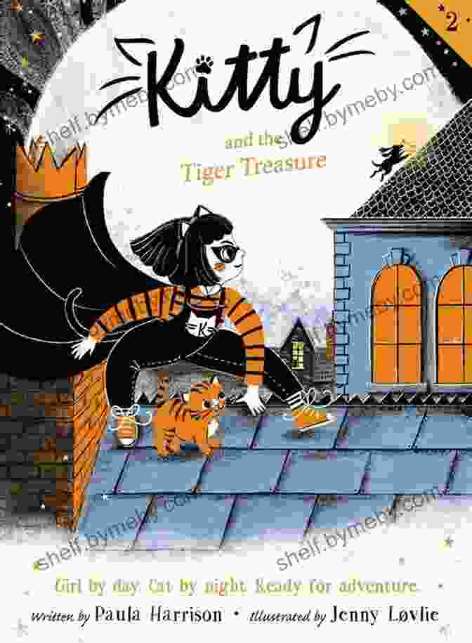 Kitty And The Tiger Treasure Book Cover, Featuring A Brave Little Cat On An Adventure To Find A Lost Treasure. Kitty And The Tiger Treasure