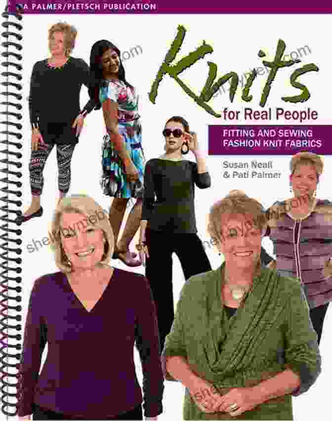 Knits For Real People Book Cover, Featuring A Diverse Group Of Models Wearing Knitted Garments In Various Colors And Styles Knits For Real People: Fitting And Sewing Fashion Knit Fabrics (Sewing For Real People Series)