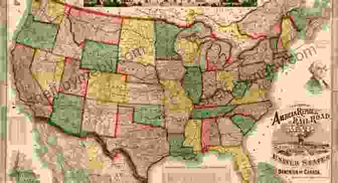 Map Of The United States With Historical Events Marked A Comic History Of The United States