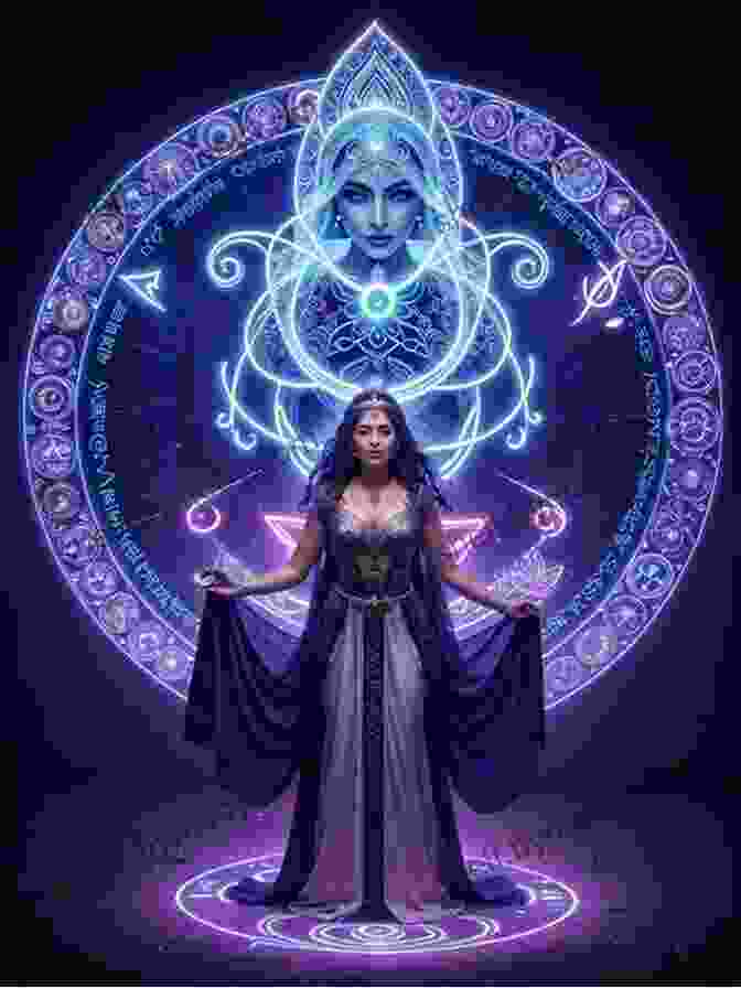 Mesmerizing Portrayal Of Anya Casting A Powerful Spell, Her Hands Enveloped In Swirling Energy While Surrounded By Enchanting Symbols Origin (A Lux Novel 4)