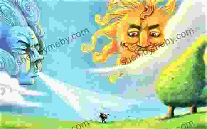 The Sun And The Wind Engaged In A Heated Contest To Prove Who Was Stronger. Contest Between The Sun And The Wind (LittleFolk)