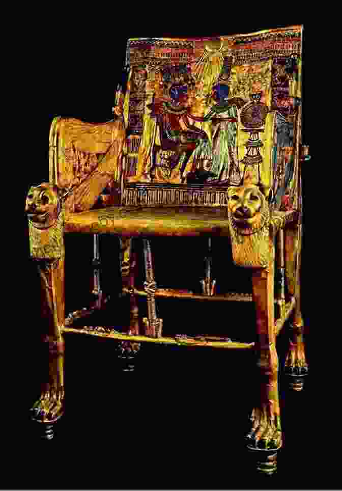 Tutankhamun's Opulent Golden Throne, Adorned With Intricate Hieroglyphs The Discovery Of The Tomb Of Tutankhamen (Egypt)