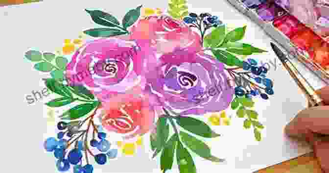 Vibrant Watercolor Flowers Painted On Paper Watercolour Flowers Step By Step (Painting Step By Step)