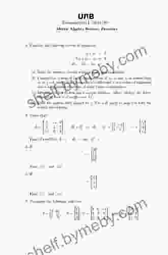 Matrix Algebra (Econometric Exercises 1)